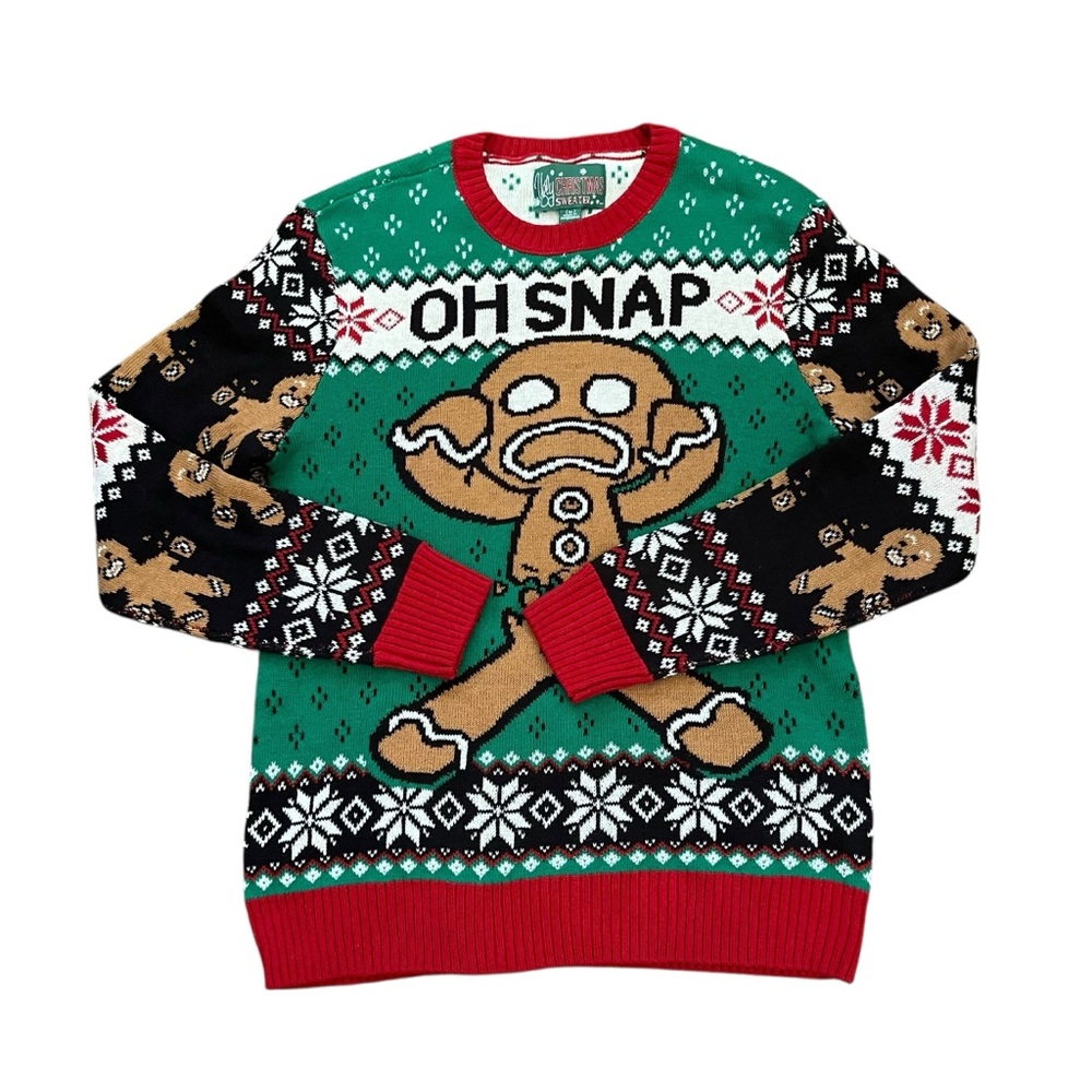 Kohls Ugly Christmas Sweater Oh Snap
Crewneck Gingerbread Man Holiday